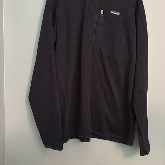 Men’s Patagonia xL Rib Knit Better Sweater Navy Quarter Zip Like New - Picture 4 of 6